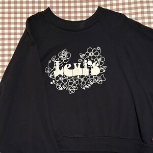Levi's Black Sweatshirt with White Floral Design